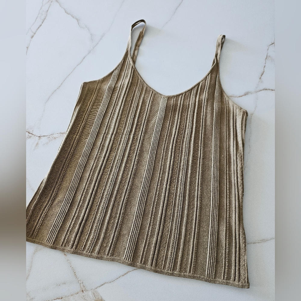 Nic+Zoe Brown 100% Silk Camisole Tank Top Women’s Size M